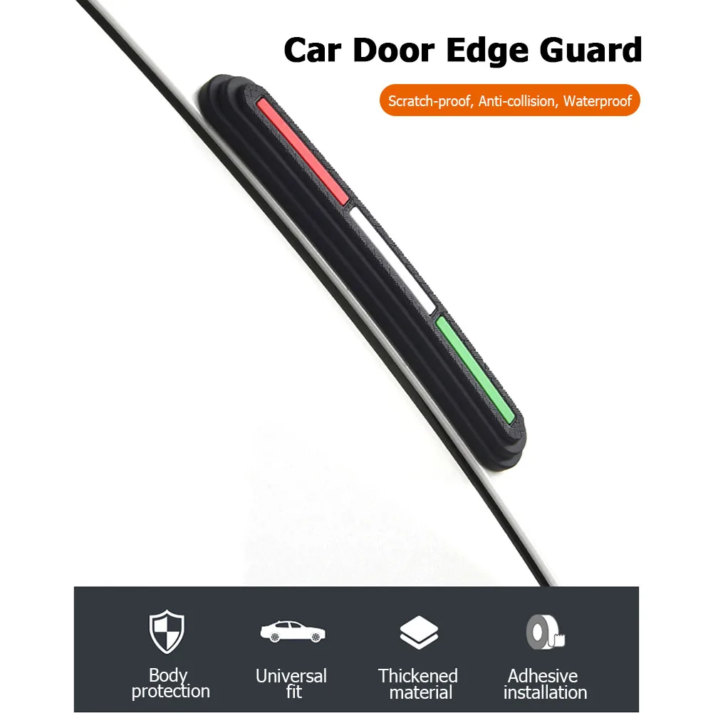 2/4PCS Car Door Anti-collision Strip Auto Door Edge Bumper Protector Strip Corner Guard Rearview Mirror Anti-scratch Stickers