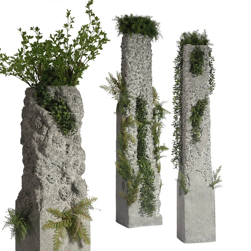 Modern dried flower arrangement hotel courtyard villa park garden decoration set fiberglass decoration & fiberglass decoration