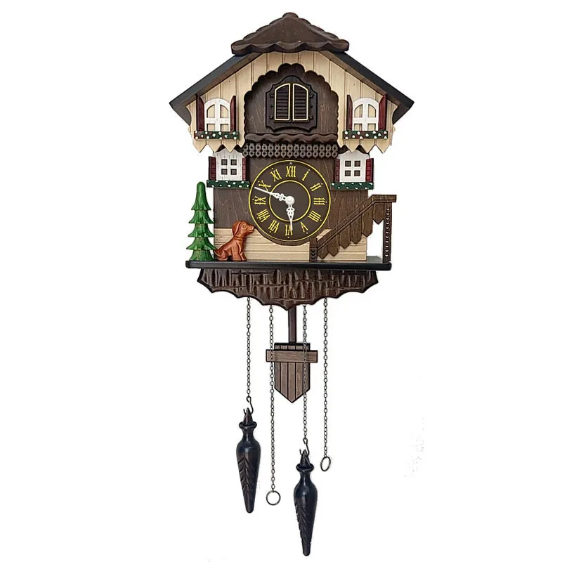 Vintage Black Forest Cuckoo Clock for Home Room Decorative Handcrafted Wooden Wall Clock Cuccu Watch Nordic Decor