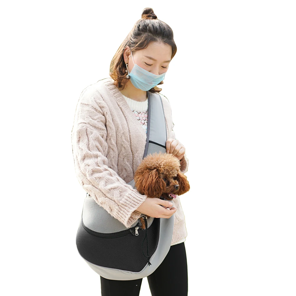 

Puppy Sling Pet Messenger Bag Purse Small Dogs Carrier Cat Puppies Black Travel