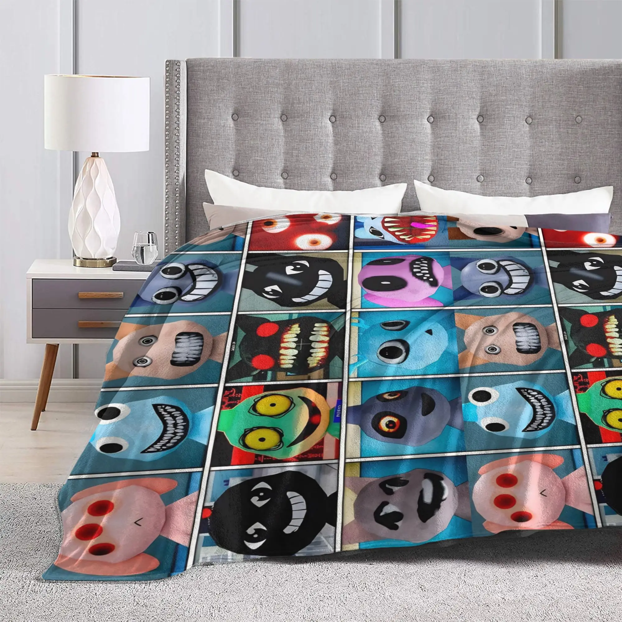 Horror Game Animals Hospitals Coral Fleece Plush Throw Blanket  Blanket for Bed Bedroom Super Soft Bedspread