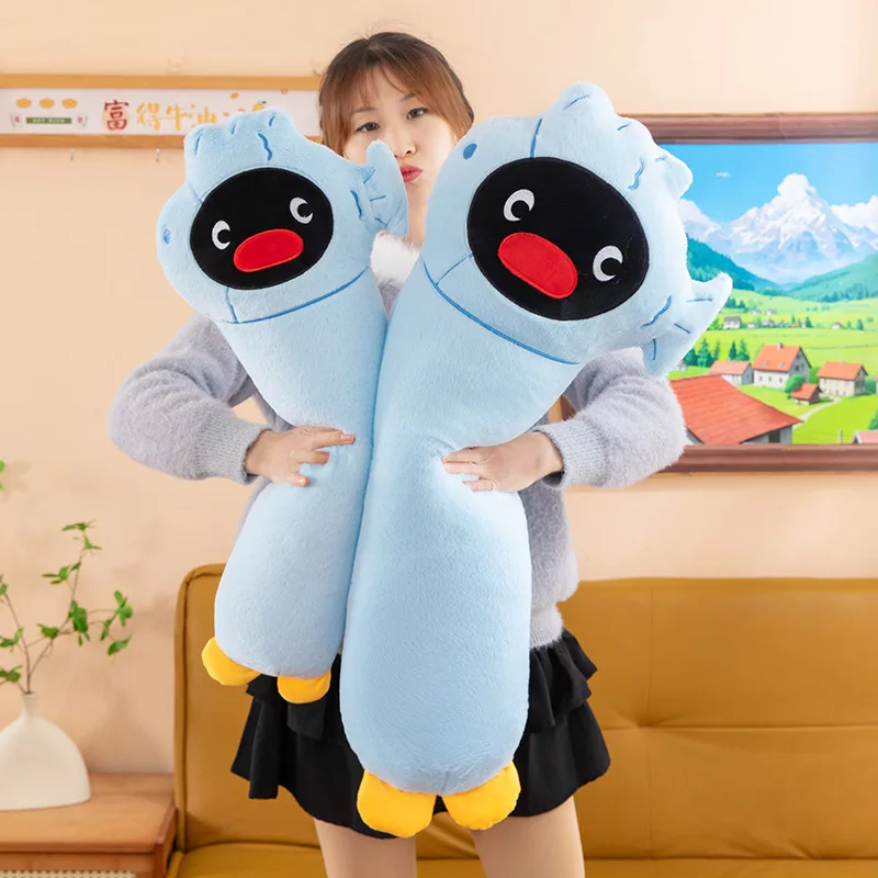 

Long Bolster Body Pillow Penguin Plush Leg Hug Bed Backrest Side Sleeper Sleep Support Removable Washable Cover Penguin Pillow