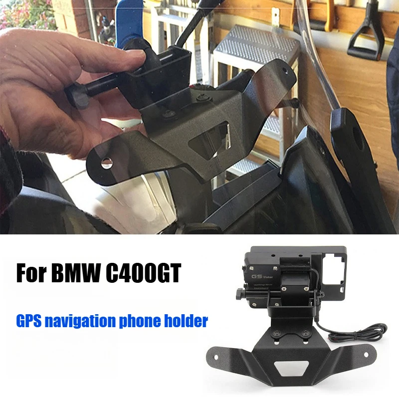 

For BMW C400GT C400 GT C 400GT C 400 GT Motorcycle Smartphone Holder UBS Charging Socket Mobile Phone Navigation Bracket