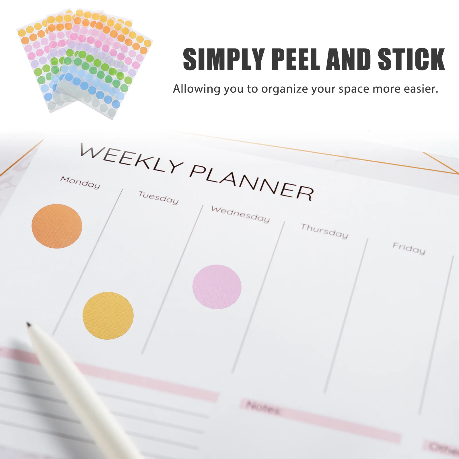 

50 Sheets Colored Dot Stickers Adhesive Round Labels For Sealing Envelopes Gift Tags Coding Labeling Small