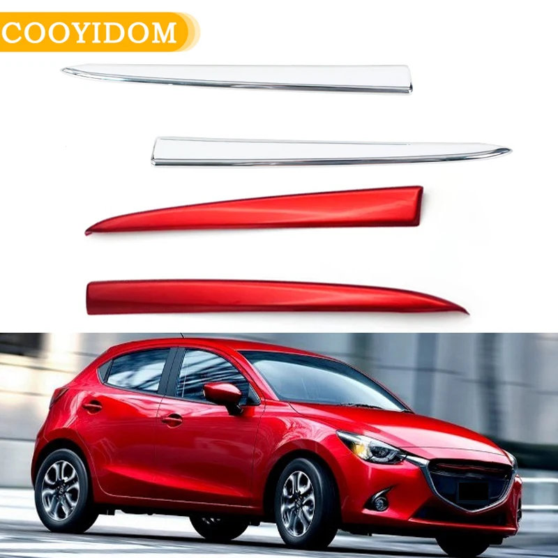 Car Front Grille For Mazda 2 Demio 2015 2016 2017 DJ DL Mazda2 Hatchback Sedan Styling Grill Cover Trim Molding