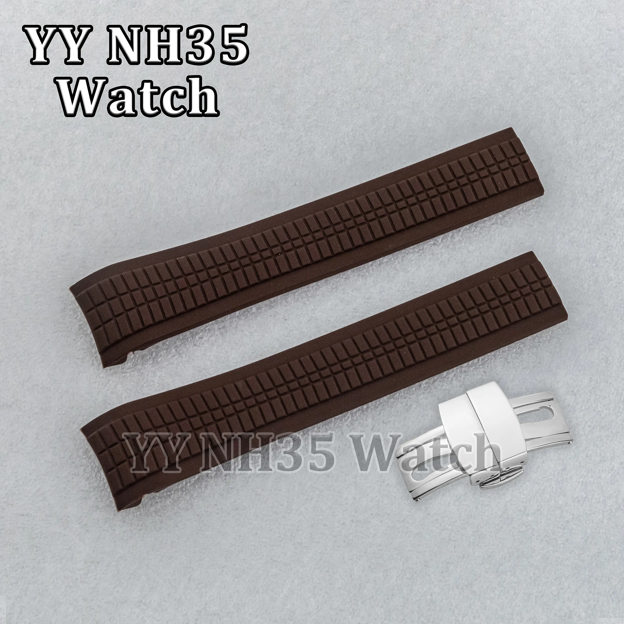 

Rubber Strap NH35 Watchband for AQUANAUT Nautilus 42mm Case High Quality Watch Accessories Repair Tool Bracelet 21mm Watch Band