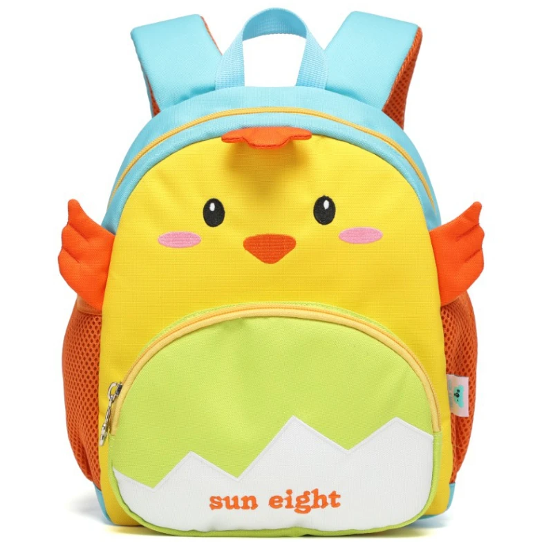 Mochila escolar con dibujos de animales para niños, morral escolar con doble hombro, 3D, guardería