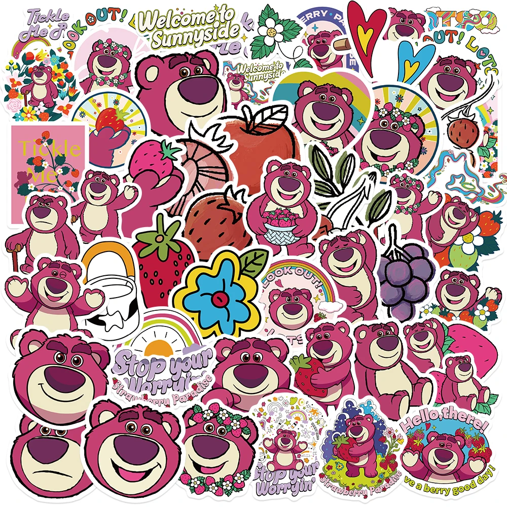 10/30/50pcs Disney Cute Pink Lots-o'-Huggin' Bear Cartoon Stickers Laptop Fridge Notebook Phone Decoration Sticker Decals Toys