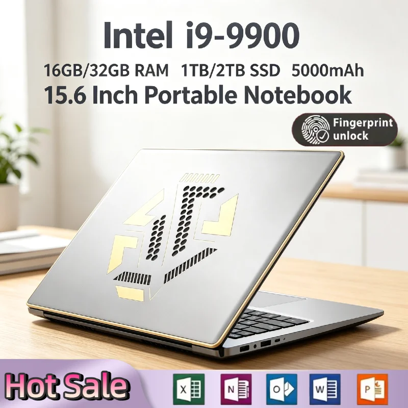 Intel Core i9 9900 15.6 Inch Laptop 8C 16T 5.0GHz 16GB RAM 2TB SSD UHD 630 Gaming Notebook Workstation Pro Max