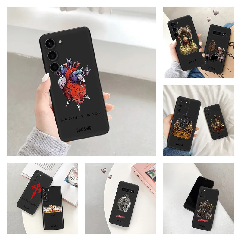 Phone Case for Samsung S24 Ultra S23 FE S22 S21 S20 S10 Virgin Mary Jesus Church Galaxy Note20 Plus Soft Black Silicone Cover