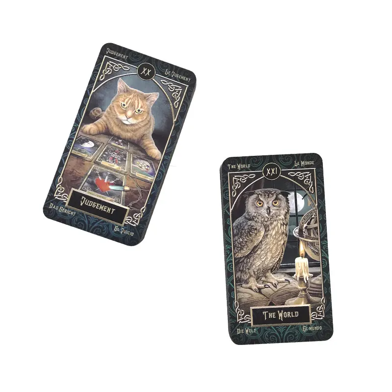 Hot sales Familiars Tarot Oracle Tarot Card Fate Divination Prophecy Card Family Party Game Toy Tarot 78 Card Deck PDF Guide