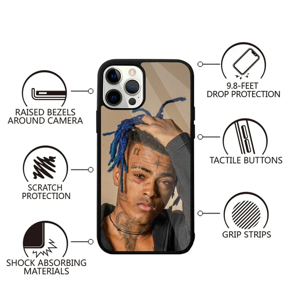 X-XXXTentacions 17 Rapper   Phone Case Strong Magnetic For IPhone 15,14,13,Pro,Max,Plus,11,12,Mini For Magsafe Wireless Charging