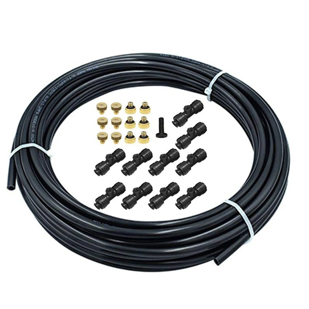 

ABKO-1/4 дюйма, комплект насадок для запотевания с противоскользящим замком, насадки для тумана для системы запотевания патио, наружная система охлаждения, садовая вода Mister