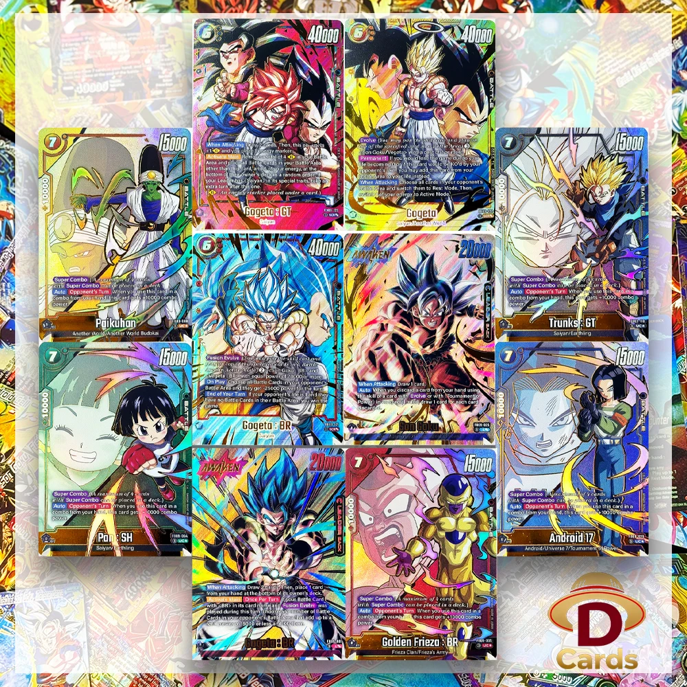 Cartas de Jogo Dragon Ball Super Fusion World Dual Evolution Set Proxy de Alta Qualidade para Coleção e Troca