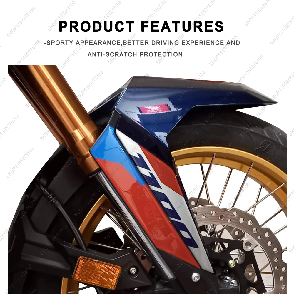 For Honda Africa Twin Adv 2024 Motorcycle Anti slip Fork Guards Mudguard Protection Sticker 3D Epoxy Resin Decals