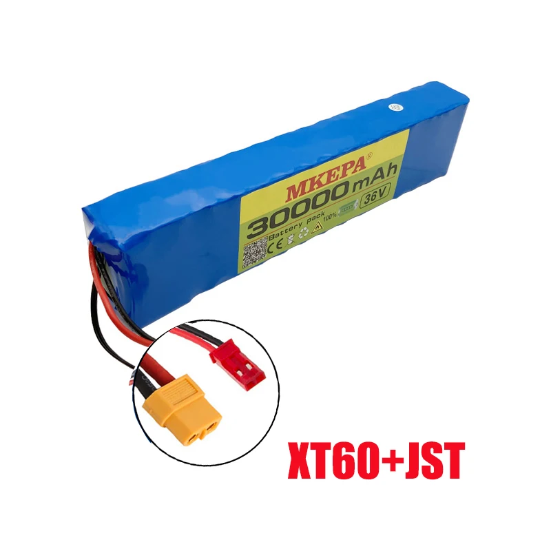 10S3P 36V 30Ah Lithium battery pack,For Kugoo S2 / S3 / S4 / M2,etc,,equipped with BMS，Balanced charging XT30 JST 42V XT60