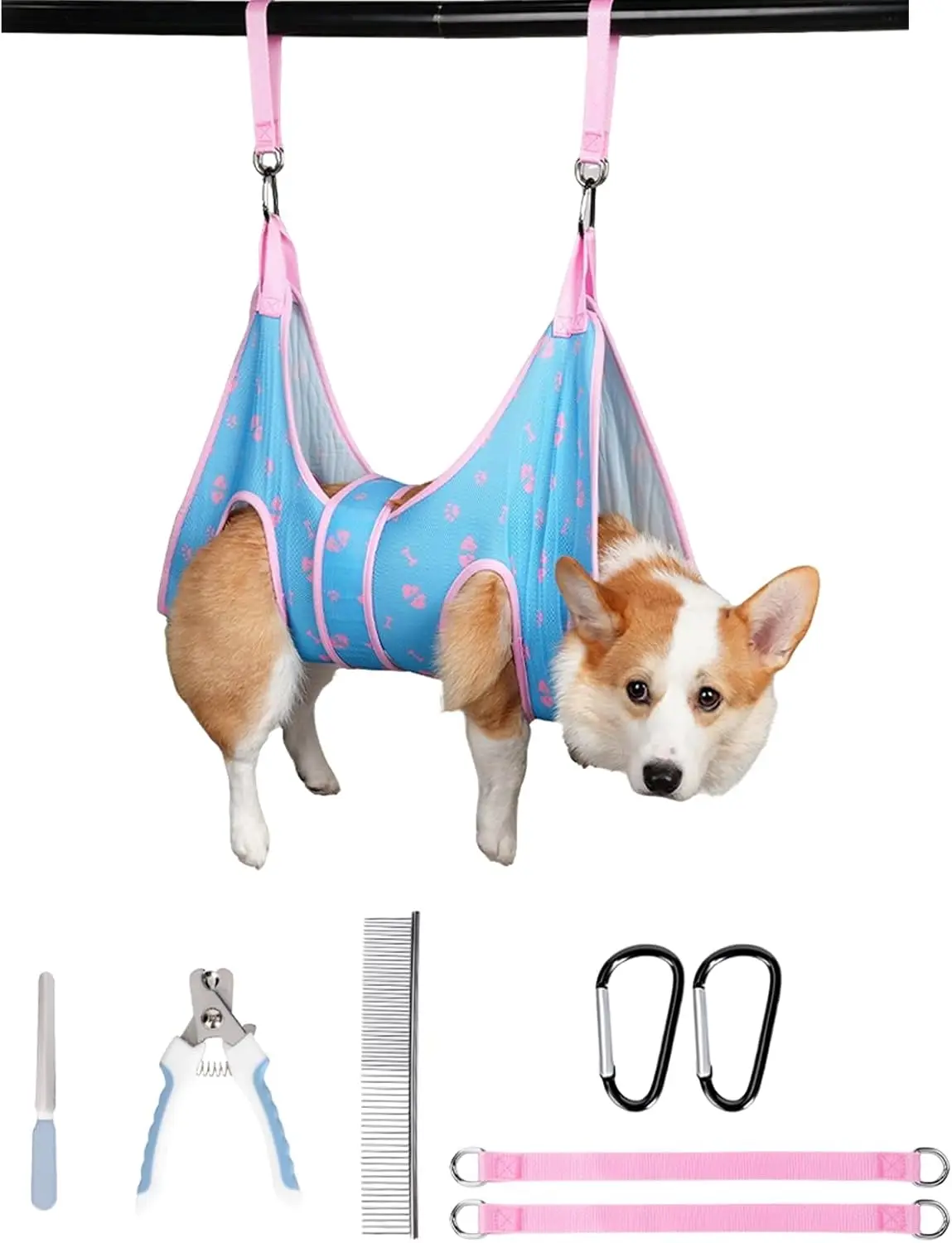 

Гамак для ухода за собаками, подвесной держатель для кусачки/обрезки ногтей, ремешок для ухода за когтями (M/нагрузка: 1,7,6-22)