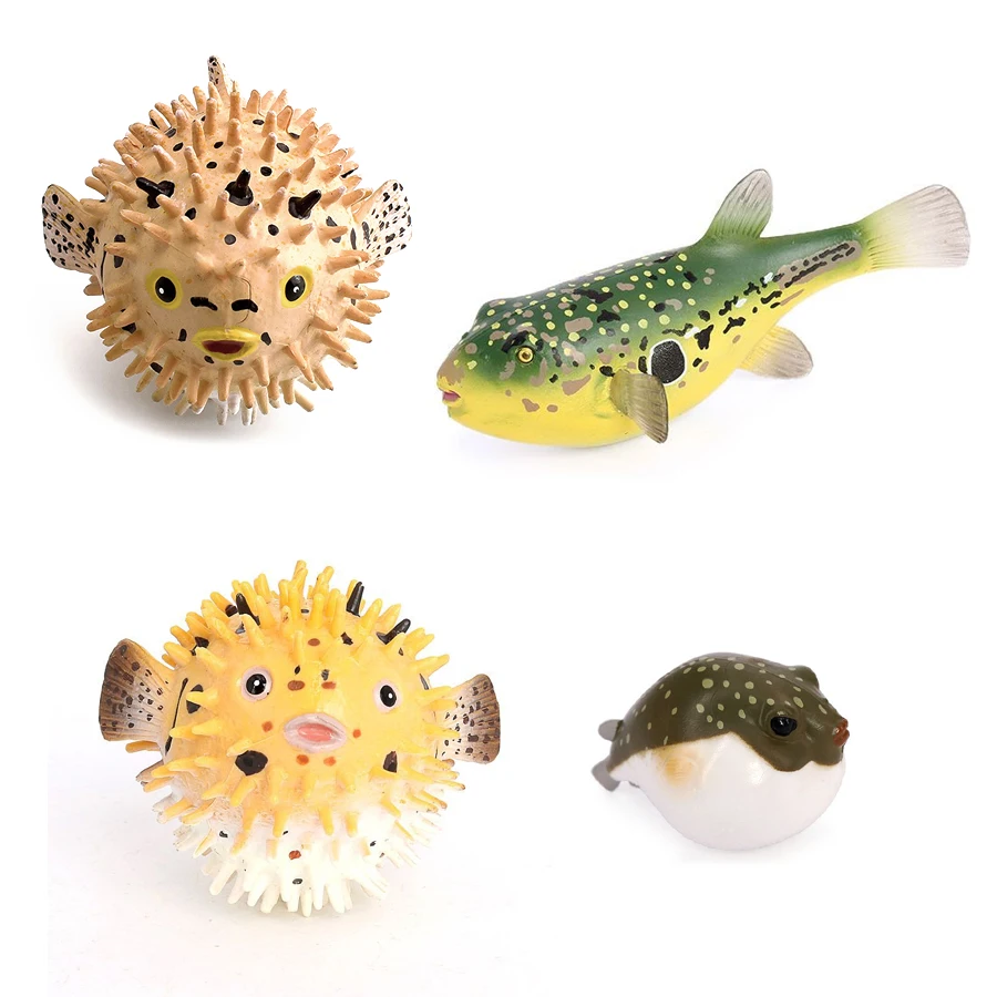 Modelo Realista de Pez Burbuja, Adorno de Acuario con Animales Marinos, Figura de Acción Cognitiva, Juguete Educativo para Niños