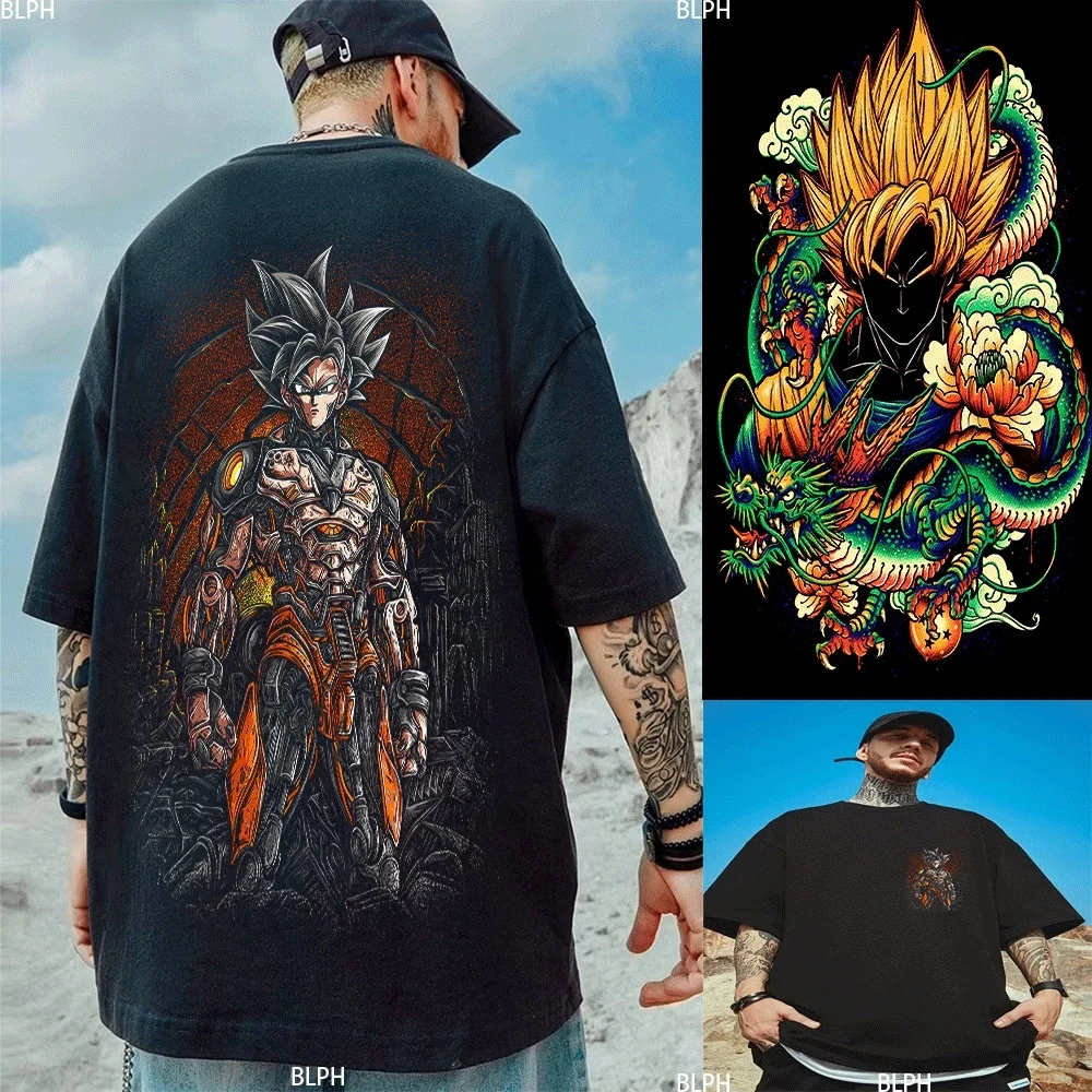 Dragon Ball Z: Burst Limit geïnspireerde bijpassende T-shirts voor kinderen en volwassenen, cool Goku-robotontwerp voor gezinskleding