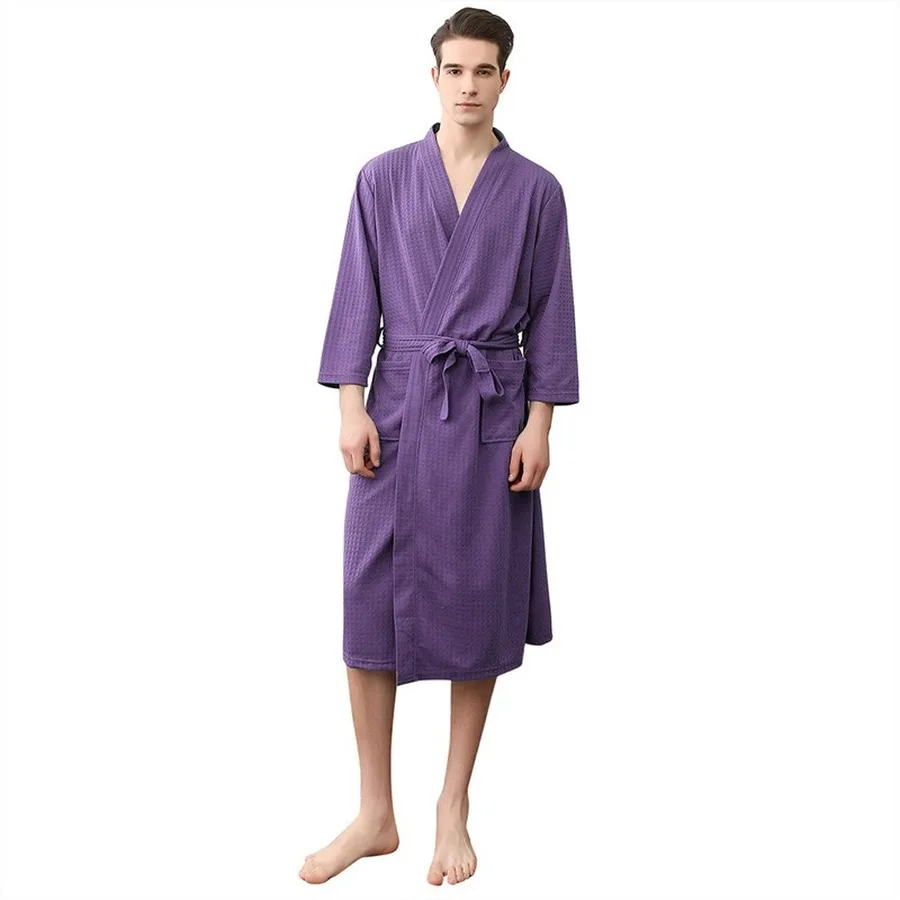 Spring Plus Size Bathrobes Men Women Long Sleeve Sleepwear Nightgowns Unisex Soft Comfortable Homewear Pijama Male