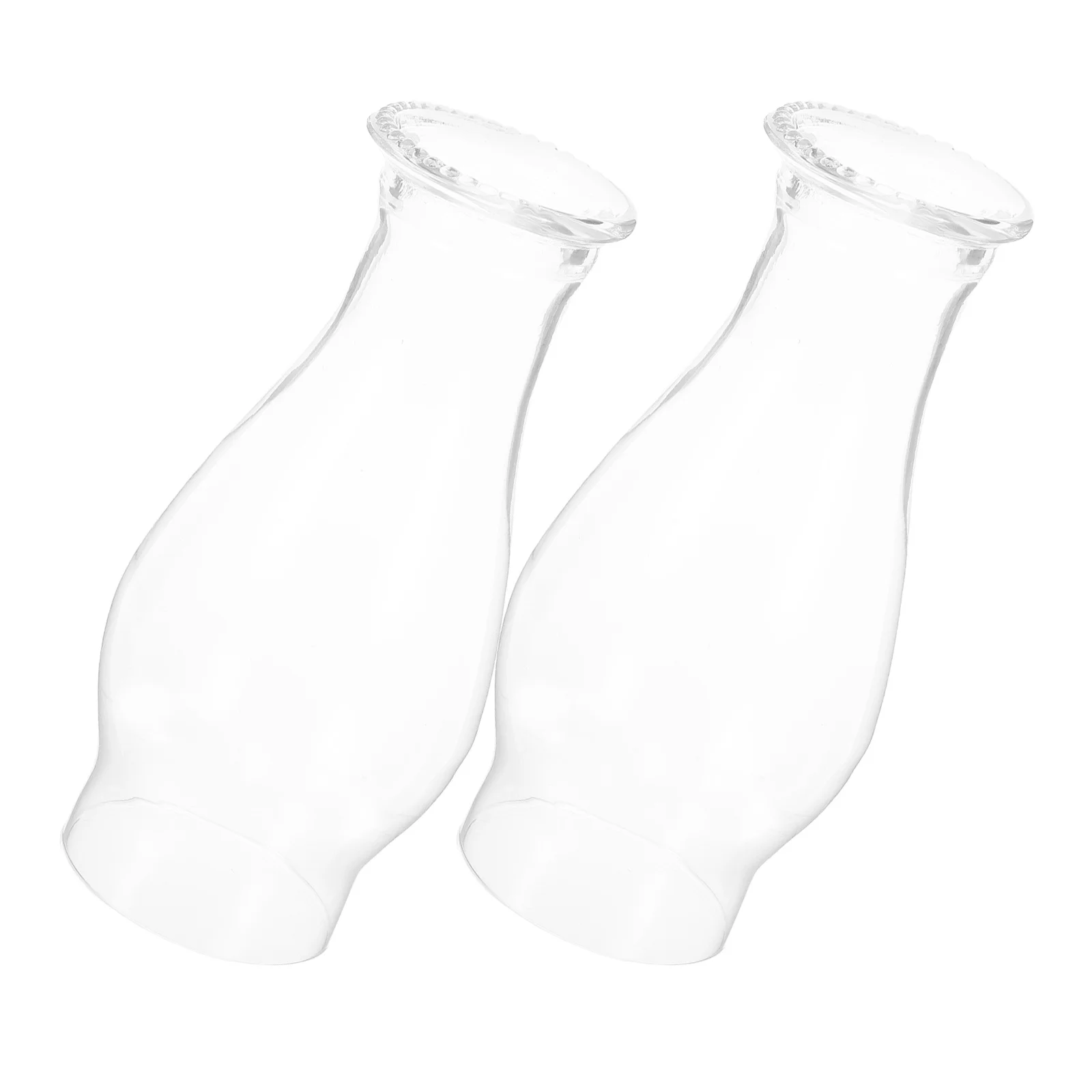 

2Pcs Clear Lamp Shade Vintage Atmosphere Large Four Claw Stability Easy Replace Maintain Oil Lamp Chimney Replacement