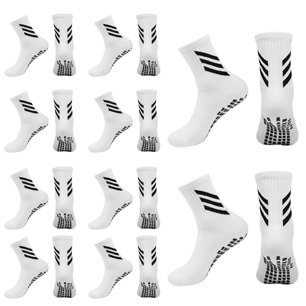 10 Pairs Football Socks Men's Sports Socks Non-slip Silicone Base Rugby Tennis Volleyball Women's Yoga Socks