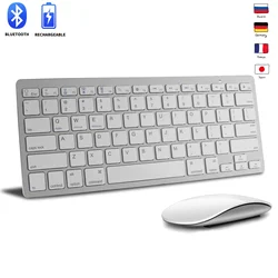 Bluetooth Wireless Keyboard Touch Mouse Set Ultra-slim Mini Portable 78 Keys Keyboard Mice Combo for Windows Laptop iMac Office