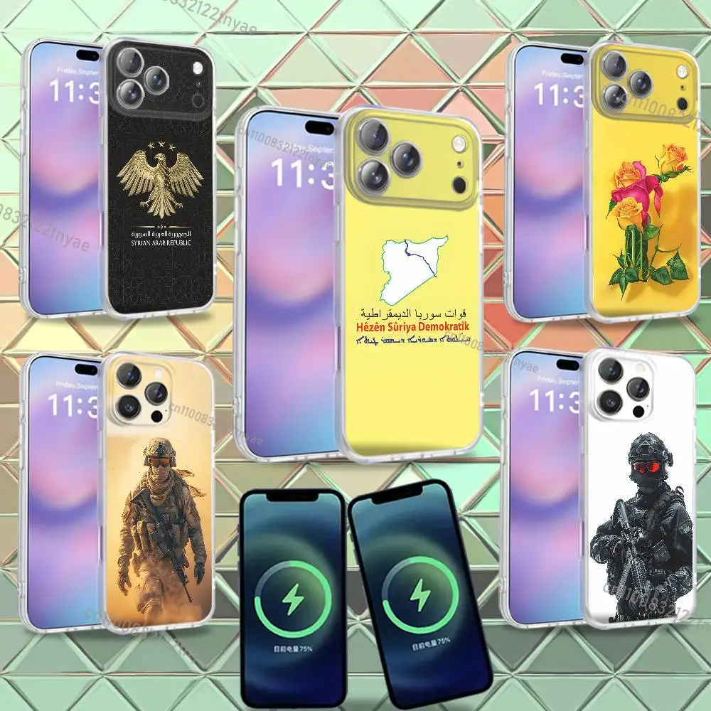

S-Syrian Democratic Forces SDF Phone Case For iPhone 16,14,11,17,13,15,12,Air,Plus,Pro,Max,E,Mini Frosted for MagSafe Magnetic