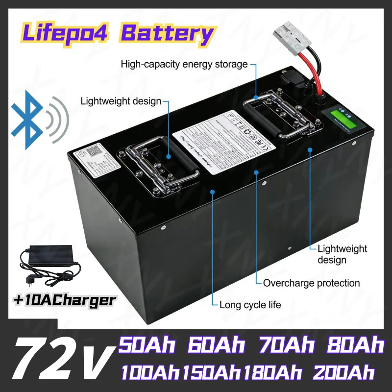 

Литиевая батарея XNY-72V LiFePO4 50Ач 60Ач 80Ач 100Ач 200Ач 120Ач 150Ач для гольф-каров и электромобилей, высокая емкость