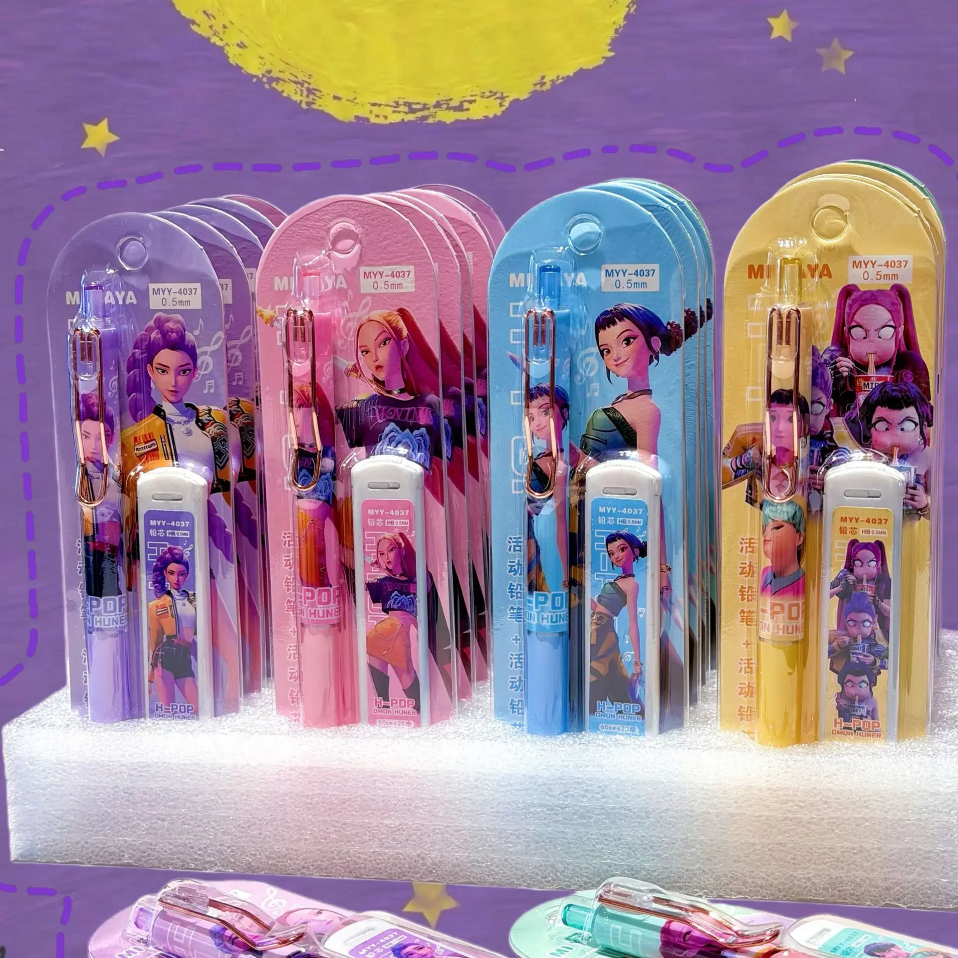 New Random 12/24pcs K-po Themed Pencil Set School Stationery for Students Children's Writing & Drawing Gift