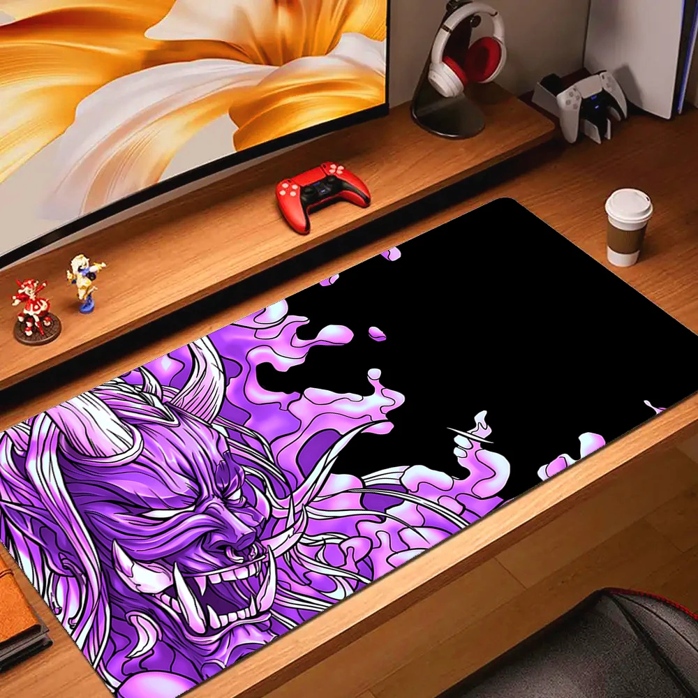 Color Ghost Head Gaming Mousepad Dark Horror Skull Mouse Pad Gamer HD Print Mouse Mat Art Large Rubber Deskmat Game Table Mats
