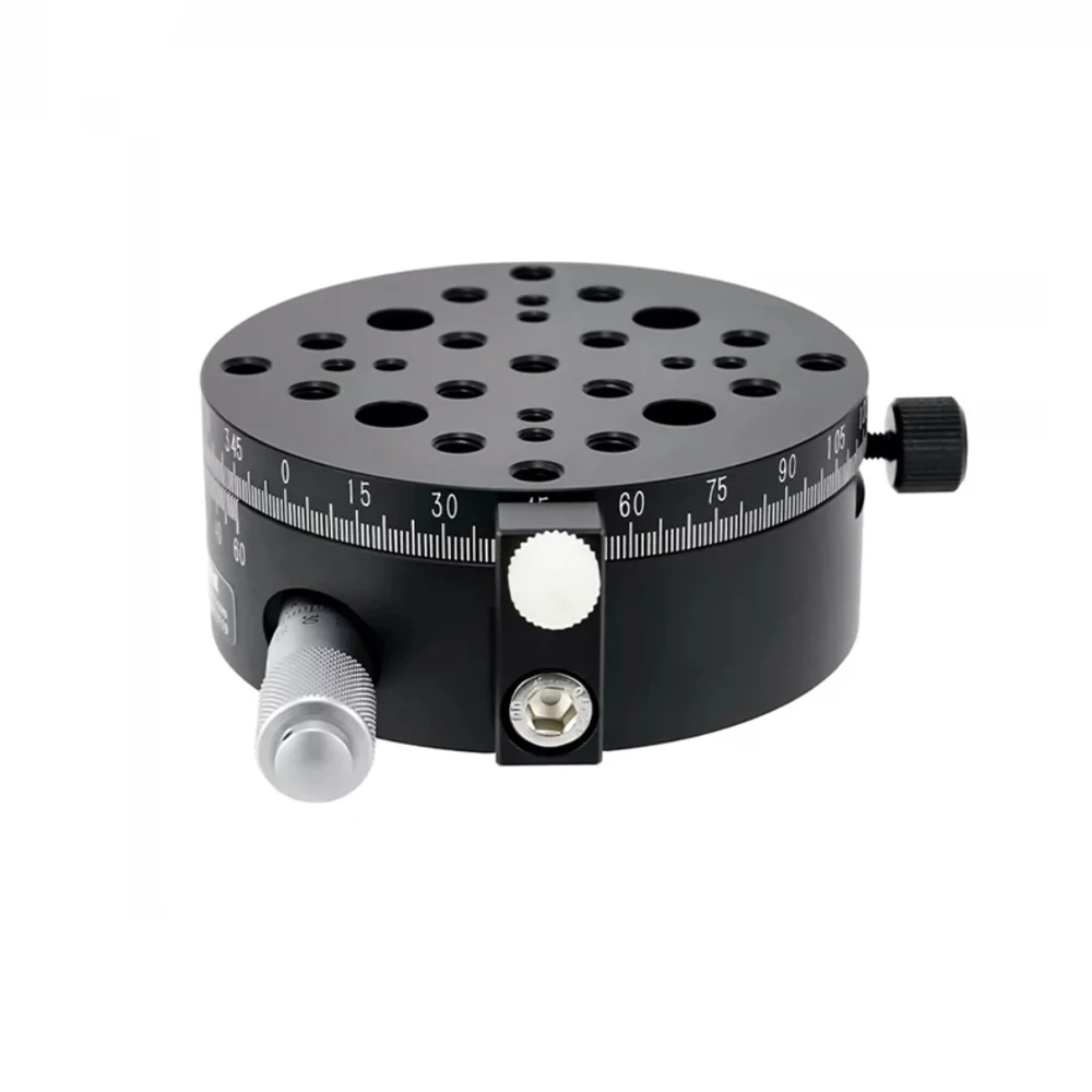 Manual Rotary Stage 360° Turntable Manual Indexing Table R-Axis Sliding Stage PT-SD206