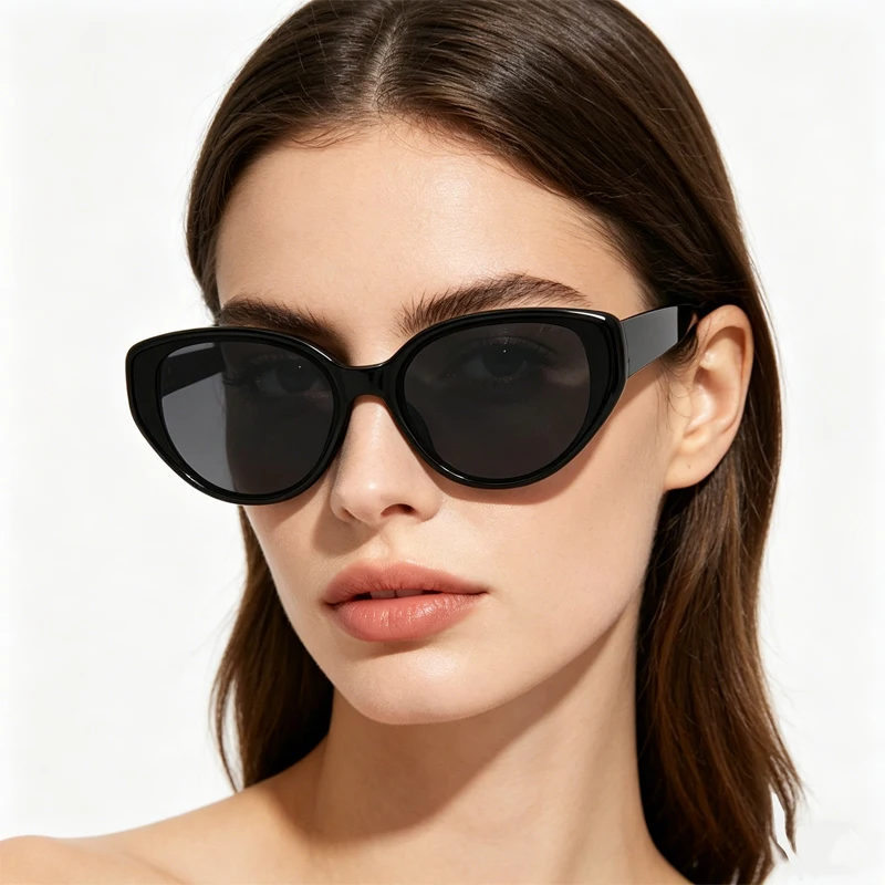 

2026 luxury brand designer big cat eye sunglasses for women men trendy sunshade eyewear sun glasses travel drive hiking fishing