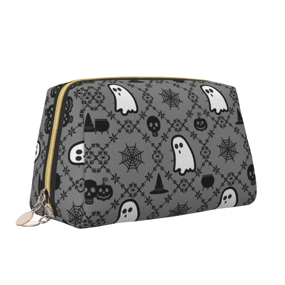 Gothic Witch Bats Pattern Makeup Bag Women Travel Cosmetic Organizer Fashion Ghost Halloween Storage Toiletry Bags