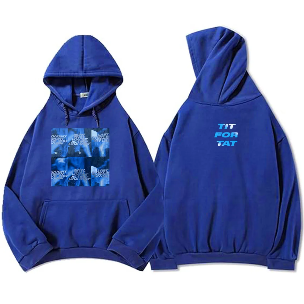 

Men Clothing Tate Mcrae Tit for Tat Hoodies Long Sleeve Winter Fleece Hooded Sweatshirts Singer Graphic Printing Pullovers Male