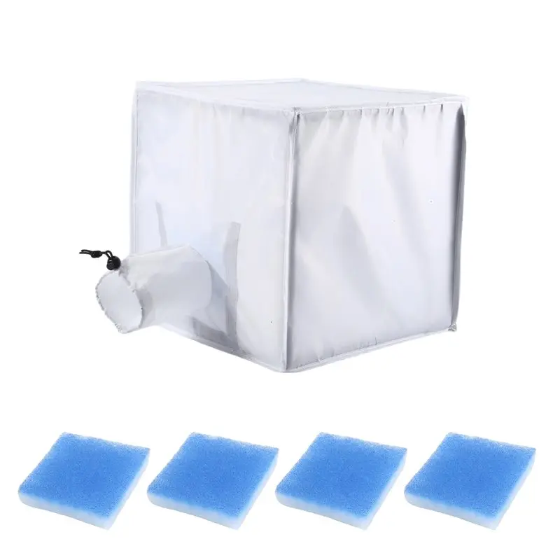 

A84E-15 Inch Airbrush Paint Sprays Booth,With Filter& Curtain Portable Sprays Paint Booth Tool For DIY Projects
