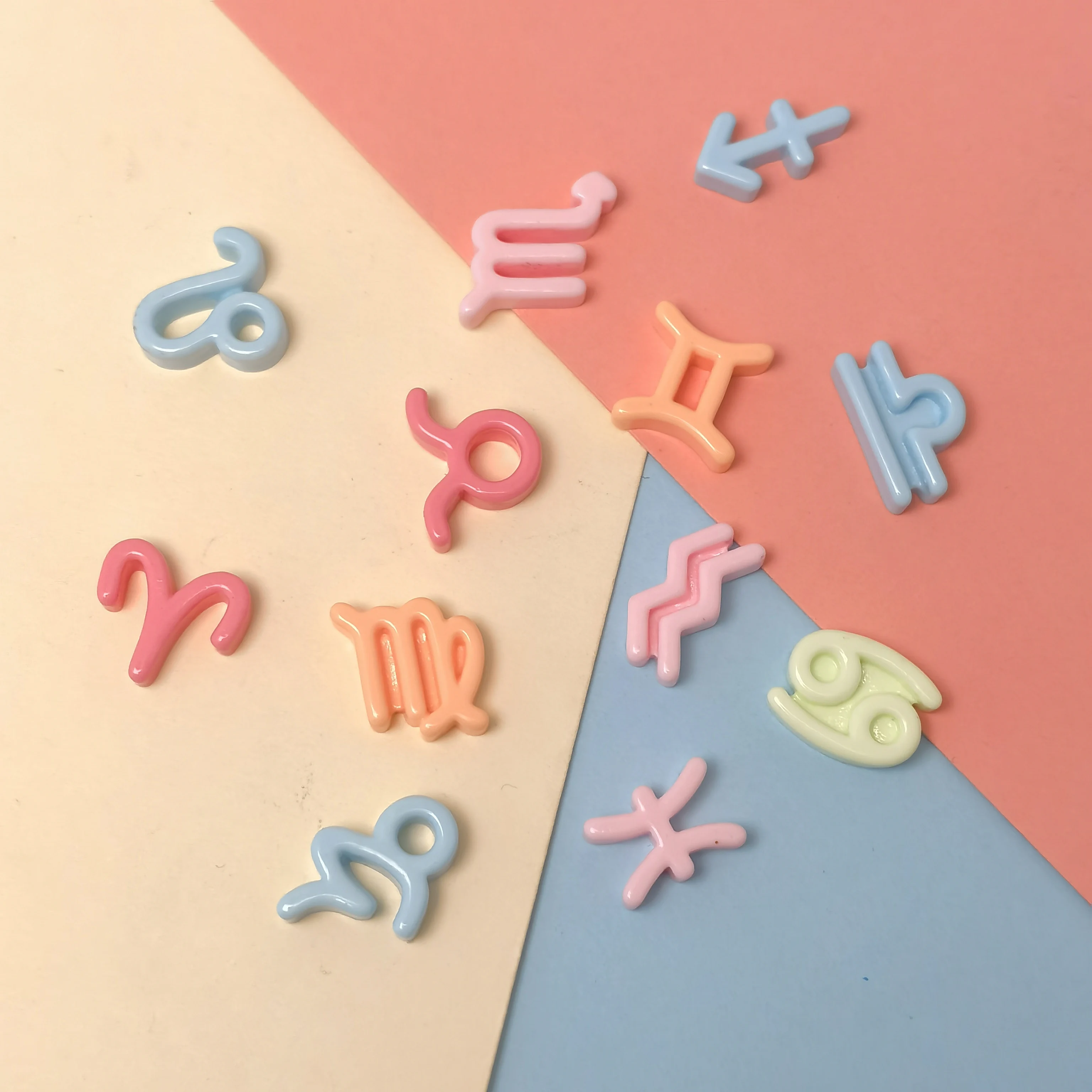 Kawaii 12 Constellation Signs Resin Flatback Cabochon DIY Decorative Craft Scrapbooking Accessories