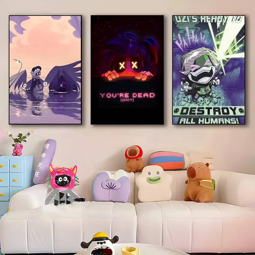 Cartoon Funny Anime M-Murder D-Drones Posters HD Print Vintage Wall Art Decor for Home Study Room