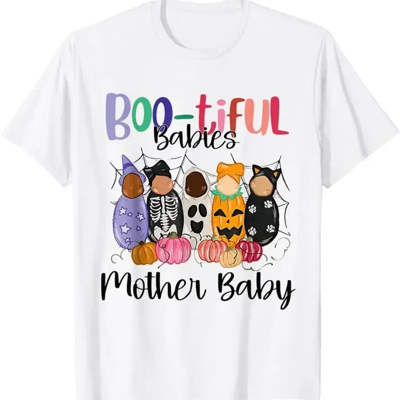 Bootiful Babies Mother Baby Nurse Halloween Spooky Season T Shirt