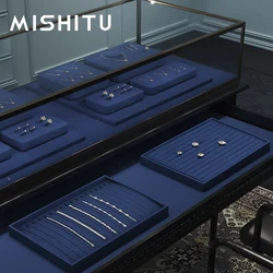 MISHITU Microfiber Jewelry Display Tray Jewelry Storage Pallet for Necklace Bangle Ring Earring Bracelet Counter Storage Tray