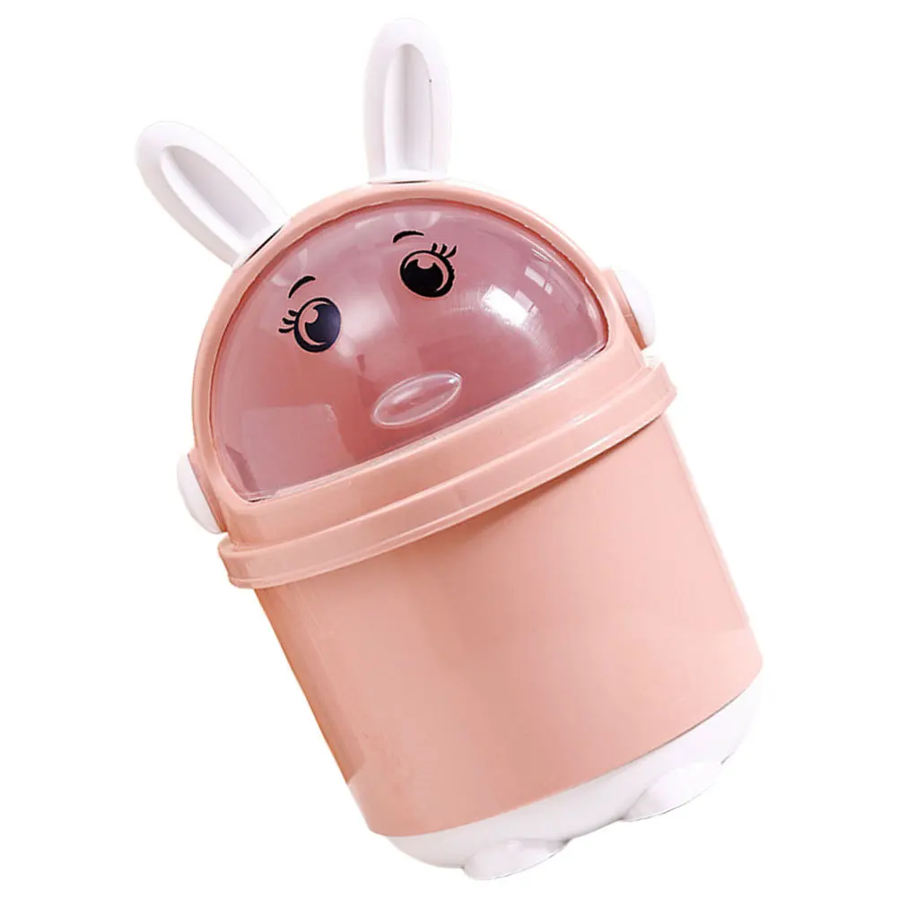 

Mini Garbage Can with Cartoon Rabbit Style Desktop Trash Bin for Table Use Lightweight and Stylish Home Office Organizer