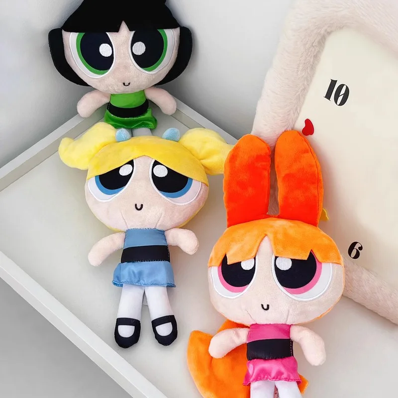 Powerpuff الفتيات ألعاب من القطيفة 23 سنتيمتر لطيف زهر Buttercup فقاعات محشوة الدمى أنيمي الكرتون هدايا للأطفال الأطفال