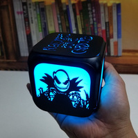 The Nightmare Before Christmas Alarm Clocks Anime 3D Night Light Color Change 7 Led Desk Home Decor Cartoon Kids Christmas Gifts