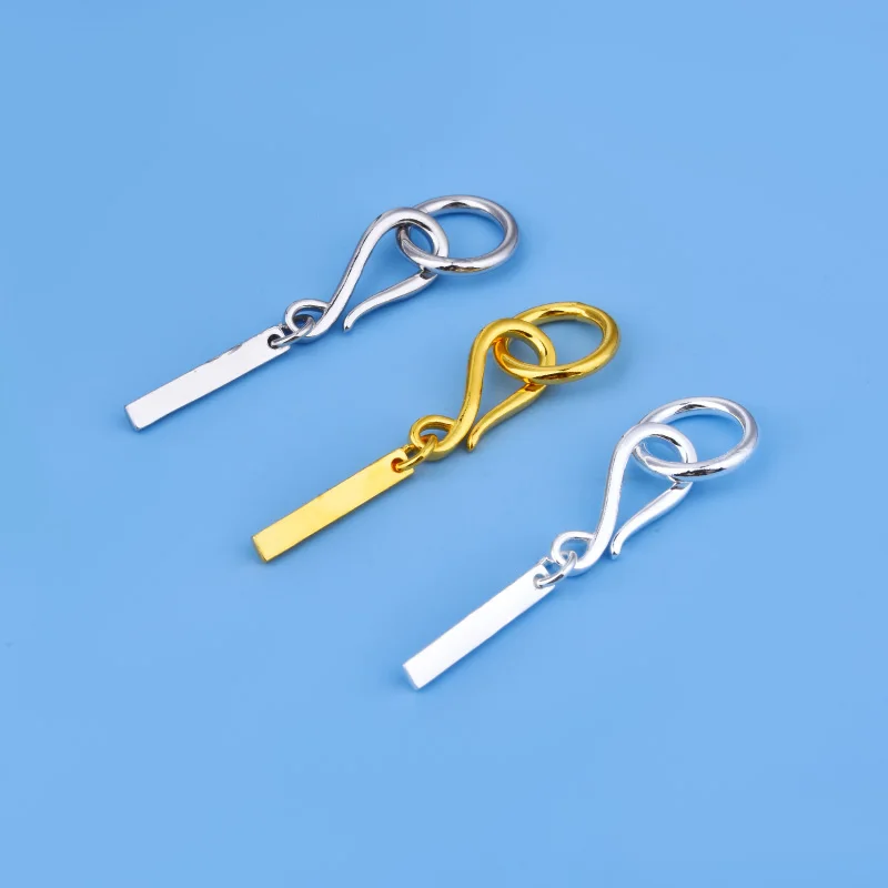 

S925 sterling silver bracelet necklace connecting clasp gold-plated buckle handmade diy material jewelry accessories