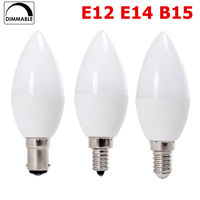 Dimmable E12 E14 B15 LED Candle Bulb 220V 5W LED Light Bulb 3000-6000K Cool/Neutral/Warm White Chandelier for Home Decor