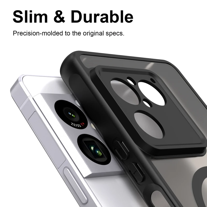 For Sony Xperia 1 VIII ELVEV Magnetic Translucent Frosted Matte Hard PC+TPU Waterproof Protective Phone Cover
