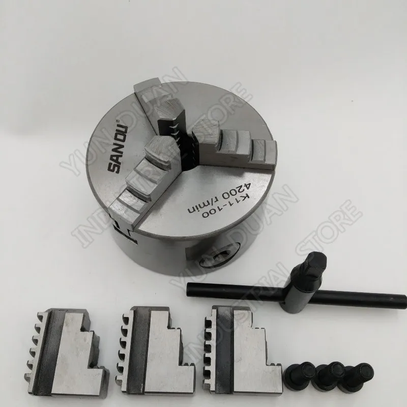4 Axis Rotation A Axis Extend Rotary 100mm K11-100 Chuck Nema23 Stepper Motor MT2 Tailstock for Wood Metal Plastic CNC Milling