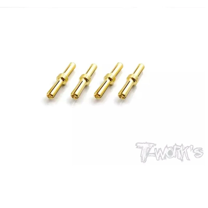 Original T works  EA-029-4 4mm Gold Plated Dual Battery Plug ( 4pcs. )Professional Rc part