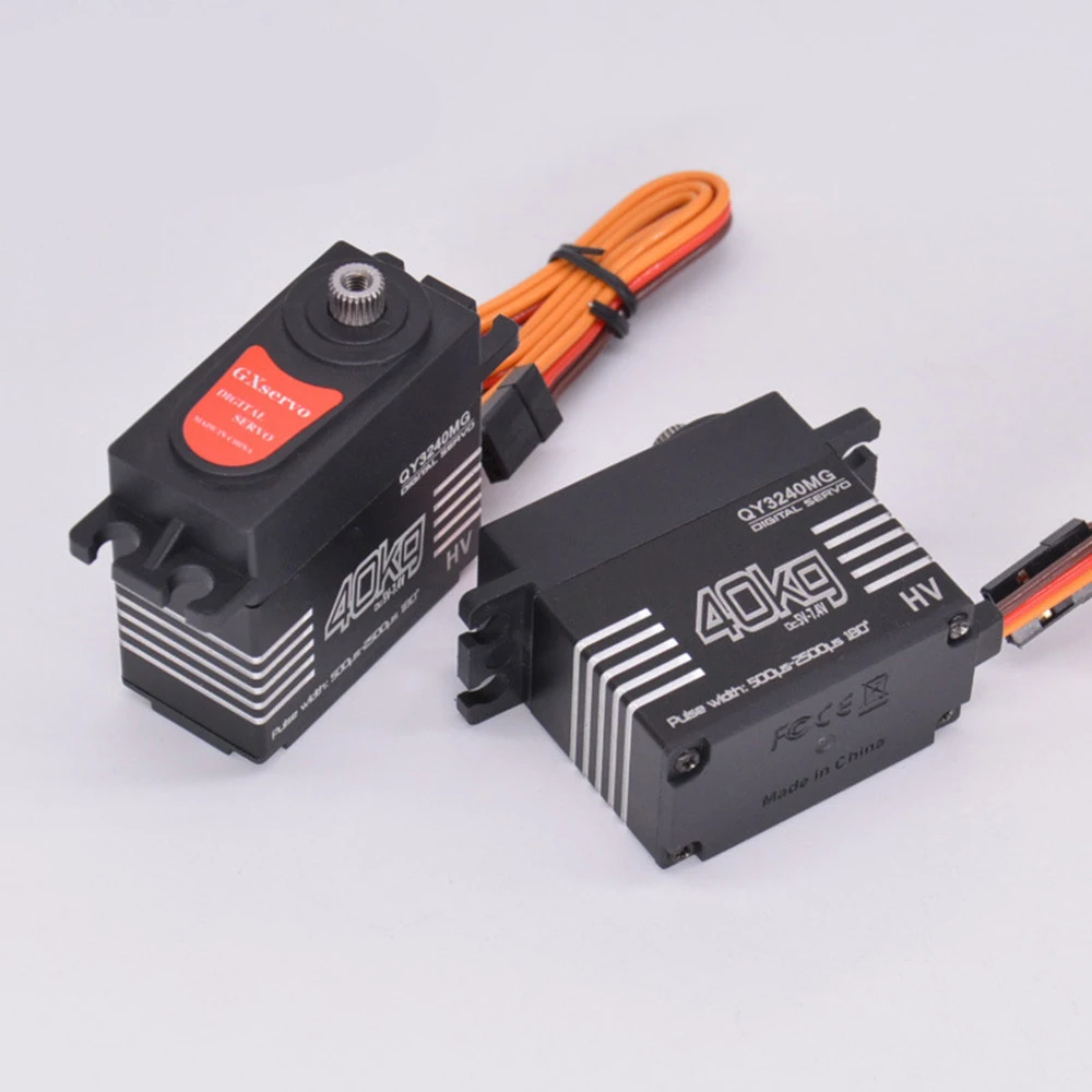 リモートコントロールカーとロボット用デジタルサーボ、1/8 1/10スケールRCカーアクセサリー用25Tメタルステアリングギアアーム付き