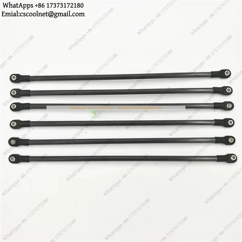 YX2 180-500mm Carbon Tube Diagonal Push Rod Arm + 5347 M4 Rod End Bearing Kit for Rostock Delta Kossel TEVO 3D Printer